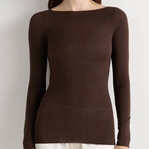 Intimissimi Ultralight longsleeved cashmere sweater with boat neckline